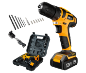 Parafusadeira e Furadeira WAP à Bateria 12V BPF-12K3, Kit de 13 Acessórios e Maleta, Empunhadura Emborrachada, Bivolt na Amazon