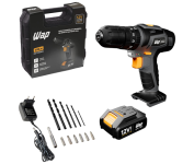 Parafusadeira E Furadeira WAP Com Impacto Bpfi 12K4 A Bateria Li-Íon De 12V Torque 18 Níveis Sem Fio Maleta E Kit De 13 Acessórios Bivolt na Amazon