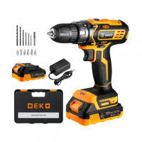 Parafusadeira Furadeira 3/8 Pol. 16V Com Duas Baterias, Carregador, Maleta E Acessórios - DEKO na Loja do Mecânico