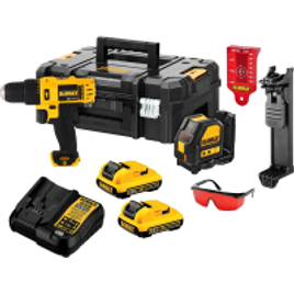 Parafusadeira/Furadeira de Impacto Dewalt sem Fio A Bateria 12v E Nível Laser com Acessórios na Amazon