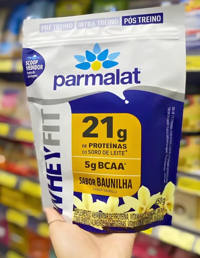 Parmalat Whey Protein Baunilha 450g na Amazon