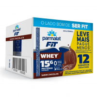 Parmalat WheyFit Pack Bebida Láctea Chocolate 15g De Proteína 250 Ml - 12 Unidades na Amazon
