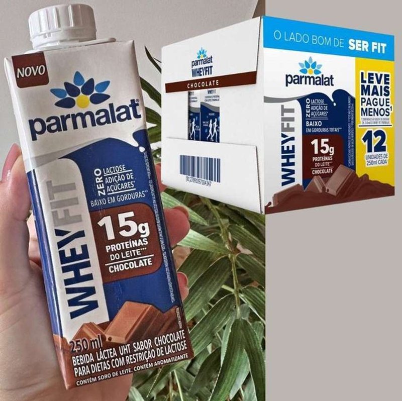 Parmalat WheyFit Pack Bebida Láctea Chocolate 15g de Proteína 250 Ml – 12 Unidades na Amazon