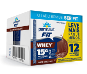 Parmalat WheyFit Pack Bebida Láctea Chocolate 15g de Proteína 250 Ml – 12 Unidades na Amazon