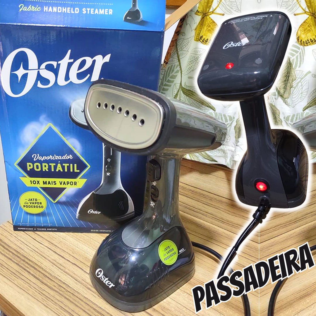 Passadeira a Vapor Oster Portátil, Preto, 220V, 1200W, GCSTES-100 na Amazon