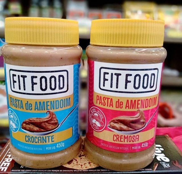 Pasta de Amendoim Crocante Fit Food 450g na Amazon