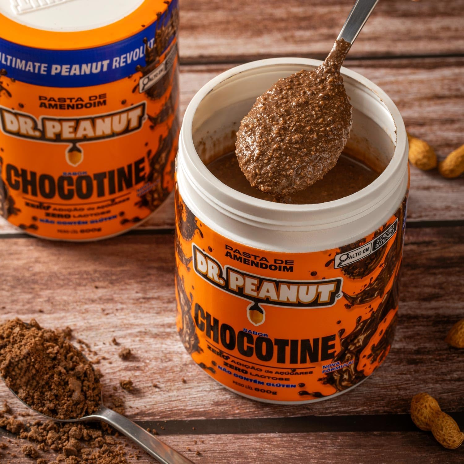 Pasta de Amendoim DR. Peanut Chocotine 600G – Com Whey Protein na Amazon
