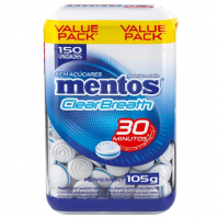 Pastilhas, Mentos, Clear Breath Peppermint, Sem Açúcar, Sabor De Menta - 105g | 150 Unidades na Amazon