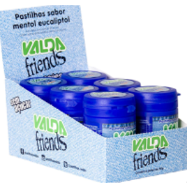 Pastilhas Valda Friends com Mentol e Eucaliptol 6 Potes de 50g na Amazon