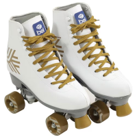 Patins Bel Quad Retrô Top Tamanho 37 - Branco/Dourado na Casas Bahia