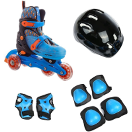Patins Infantil 4 Rodas Ajustável com Kit de Proteção 28-31 - Brink+ na Americanas