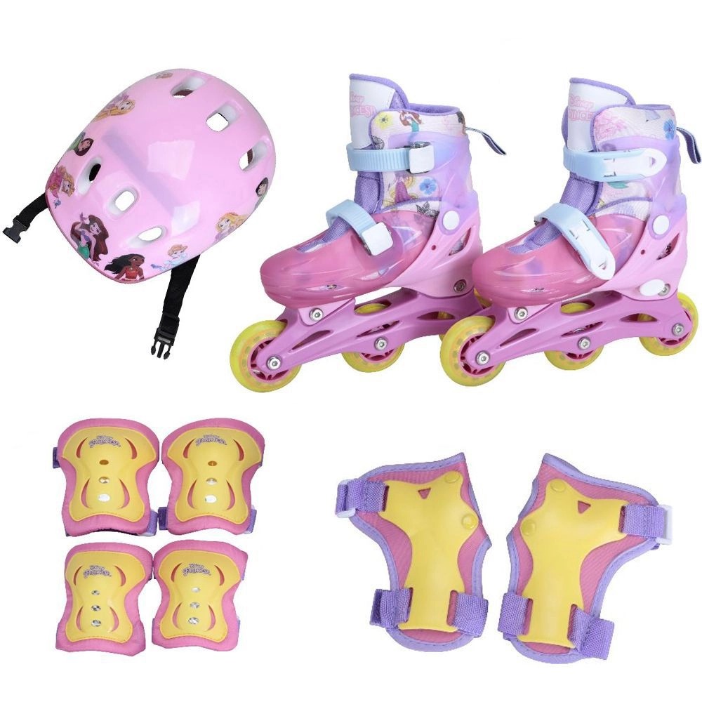 Patins Infantil Tri-line Com Kit Proteção Tamanho 28-31 Disney Princesas – brink+ na Americanas