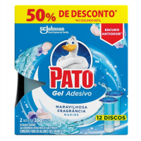 Pato Desodorizador Gel Adesivo 2 Refis Marine, Limpeza Banheiro, Vaso Sanitário Limpo E Perfumado, 12 Discos na Amazon