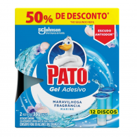 Pato Desodorizador Gel Adesivo 2 Refis Marine, Limpeza Banheiro, Vaso Sanitário Limpo E Perfumado, 12 Discos na Amazon
