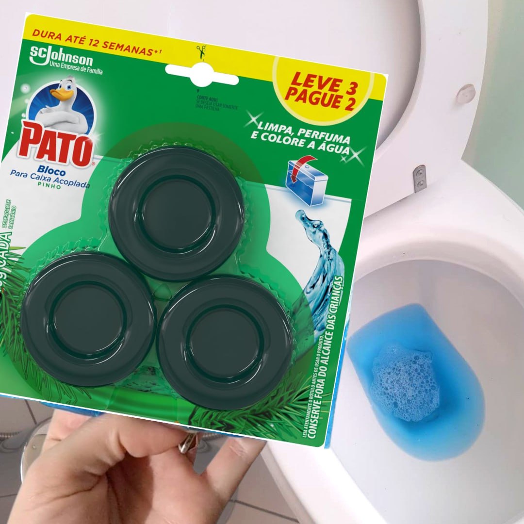 Pato Desodorizador Sanitário Caixa Acoplada Pinho 40g Leve 3 Pague 2 unidades na Amazon