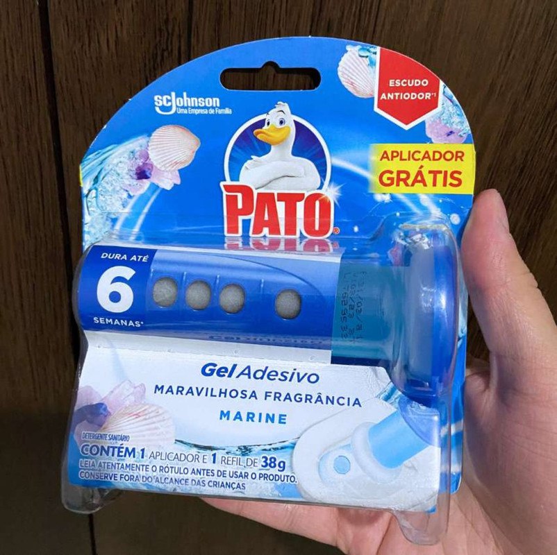 Pato Desodorizador Sanitário Gel Adesivo Aparelho + Refil Marine 6 Discos promocional na Amazon