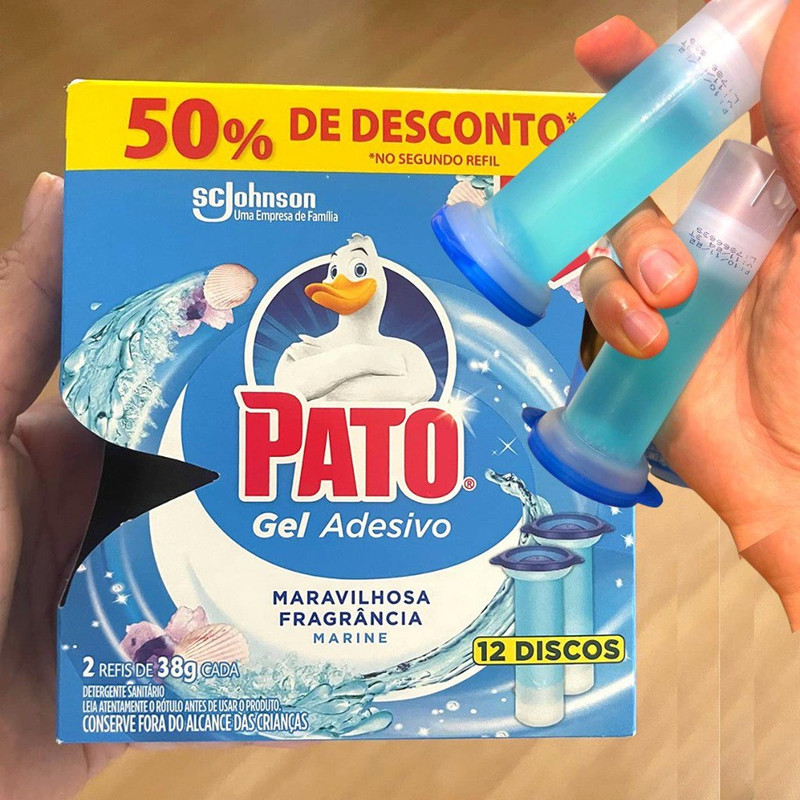 Pato Desodorizador Sanitário Gel Adesivo Marine Refil 12 Discos na Amazon