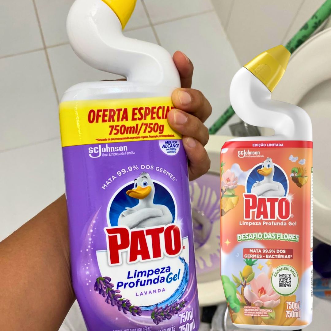 Pato Limpador Sanitário, Edição Limitada Desafio das Flores, Limpeza Pesada, Banheiro e Vaso Sanitário, 750ml na Amazon