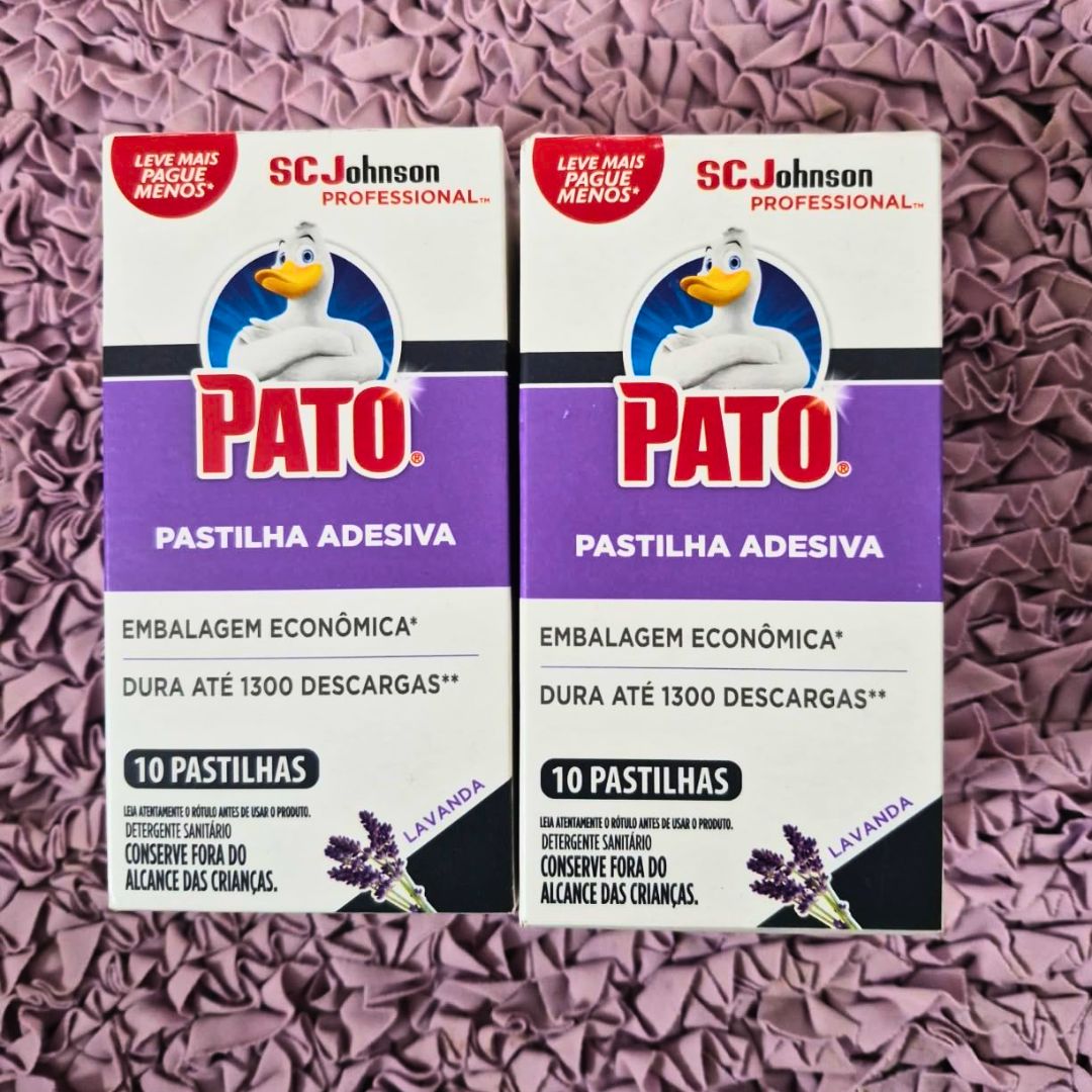 Pato Pastilha Sanitária Adesiva Lavanda, Desinfetante para Vaso Sanitario, 10 unidades na Amazon