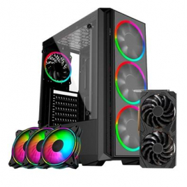 PC Gamer Skill Play Intel Core i3-10100F 8GB DDR4 SSD 256GB Radeon RX 550 4GB 500W 80 Plus - 63210 na KaBuM!