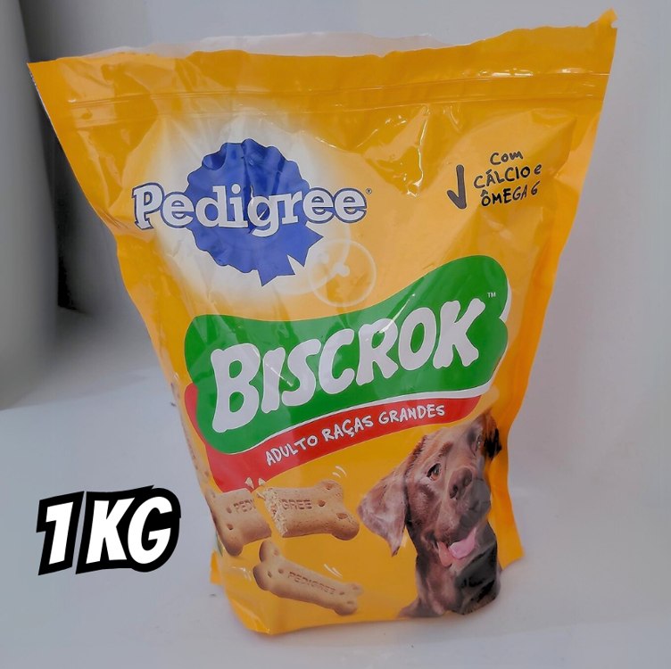 PEDIGREE Biscoito Pedigree Biscrok Para Cães Adultos Raças Grandes 1 Kg na Amazon