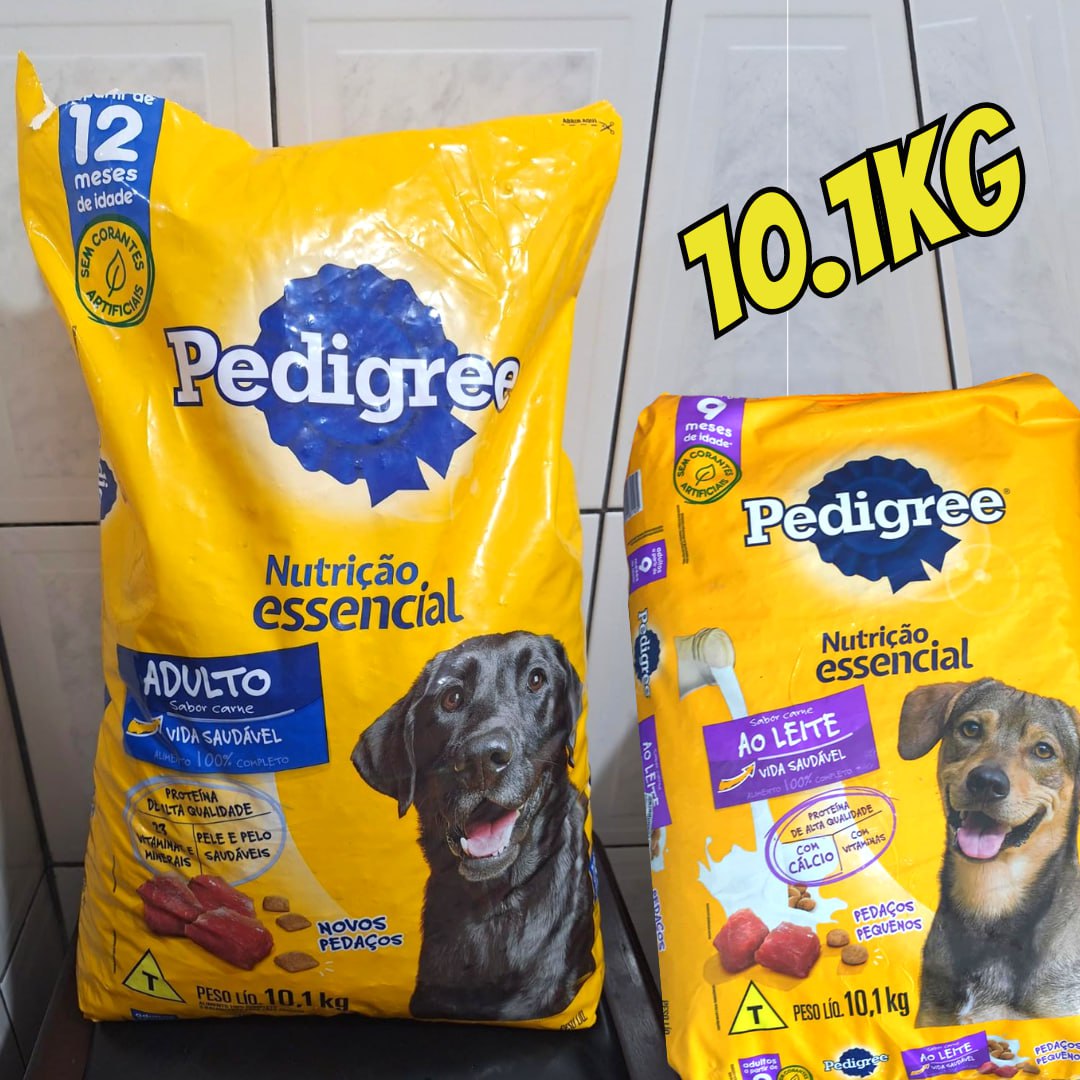 PEDIGREE Ração Pedigree Nutrição Essencial Carne ou Carne Ao Leite Para Cães Adultos 10,1 Kg na Amazon