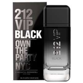 Perfume 212 Vip Black Masculino Carolina Herrera EDP 200ml na The Beauty Box