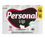 Personal Papel Higiênico Vip Folha Dupla, 16 Unidades Branco (Embalagem Pode Variar) na Amazon