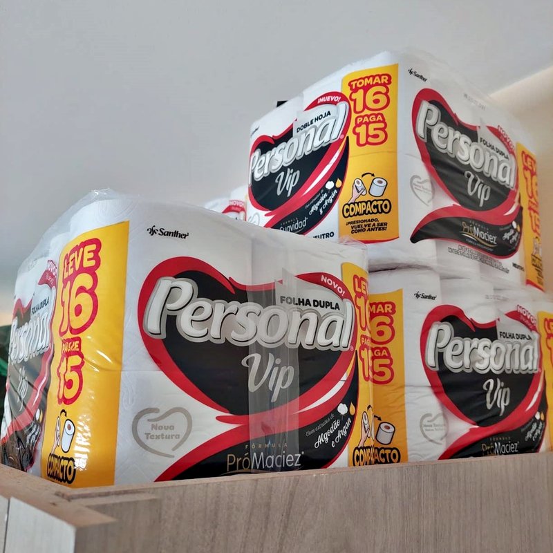 Personal Papel Higiênico Vip Folha Dupla, 16 Unidades Branco na Amazon