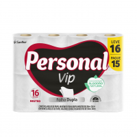 Personal Papel Higiênico Vip Folha Dupla, 16 Unidades na Amazon