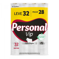 Personal Papel Higiênico VIP Folha Dupla Leve 32 Pague 28 Rolos 30M na Amazon