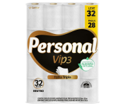 Personal Papel Higiênico Vip Folha Tripla, 32 Rolos De 20M na Amazon