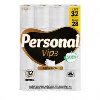 Personal Papel Higiênico Vip Folha Tripla, 32 Rolos De 20M na Amazon