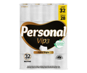 Personal Papel Higiênico Vip Folha Tripla, 32 Rolos De 20M na Amazon
