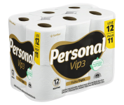 Personal Papel Higiênico Vip Folha Tripla Com 12 Rolos De 20M na Amazon