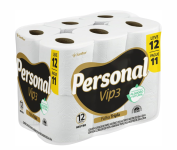 Personal Papel Higiênico Vip Folha Tripla Com 12 Rolos De 20M na Amazon