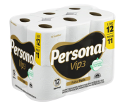 Personal Papel Higiênico Vip Folha Tripla Com 12 Rolos De 20M na Amazon