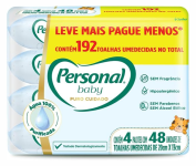 Personal Toalha Umedecida Baby Puro Cuidado Promopack, 192 unidades na Amazon