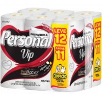 Personal VIP - Papel Higiênico, Folha Dupla, 12 Unidades (Embalagem Pode Variar) na Amazon