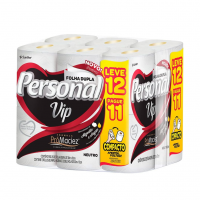 Personal VIP - Papel Higiênico, Folha Dupla, 12 Unidades (Embalagem Pode Variar) na Amazon