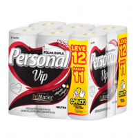 Personal VIP - Papel Higiênico, Folha Dupla, 12 Unidades na Amazon