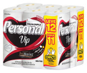 Personal VIP – Papel Higiênico, Folha Dupla, 12 unidades na Amazon