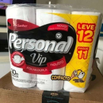 Personal VIP – Papel Higiênico, Folha Dupla, Branco, 12 unidades (Embalagem pode variar) na Amazon