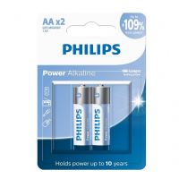 PHILIPS Pilha Alcalina AA 1.5V C/02, Azul, Branco E Prata, LR6P2B/59 na Amazon