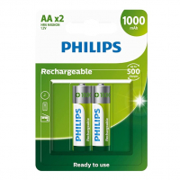 PHILIPS Pilha Recarregável AA 1.2V 1.000mAh, Padrão, R6B2RTU10/59 na Amazon