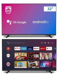 PHILIPS Smart TV 32″ HD Android 32PHG6917/78, Google Assistant, Comando de Voz, HDR, 3 HDMI, Wifi 5G, Bluetooth 5.0, Dolby Atmos na Amazon