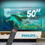 PHILIPS Smart TV 50″ 4K Android Ambilight 50PUG7907/78, Google Assistant, Comando de Voz, Dolby Vision/Atmos, VRR/ALLM, Bluetooth 5.0, 4 HDMI na Amazon