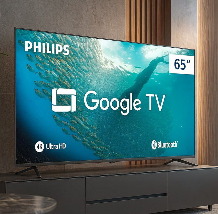 PHILIPS, Smart TV, 65” 4K UHD, 65PUG7019/78, Google TV, Comando de Voz, HDR na Amazon