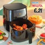 Philips Walita Preta Fritadeira Airfryer Essential XL Digital, 6.2L de capacidade, Garantia internacional de dois anos, 220V, 2000W (RI9270/91) na Amazon