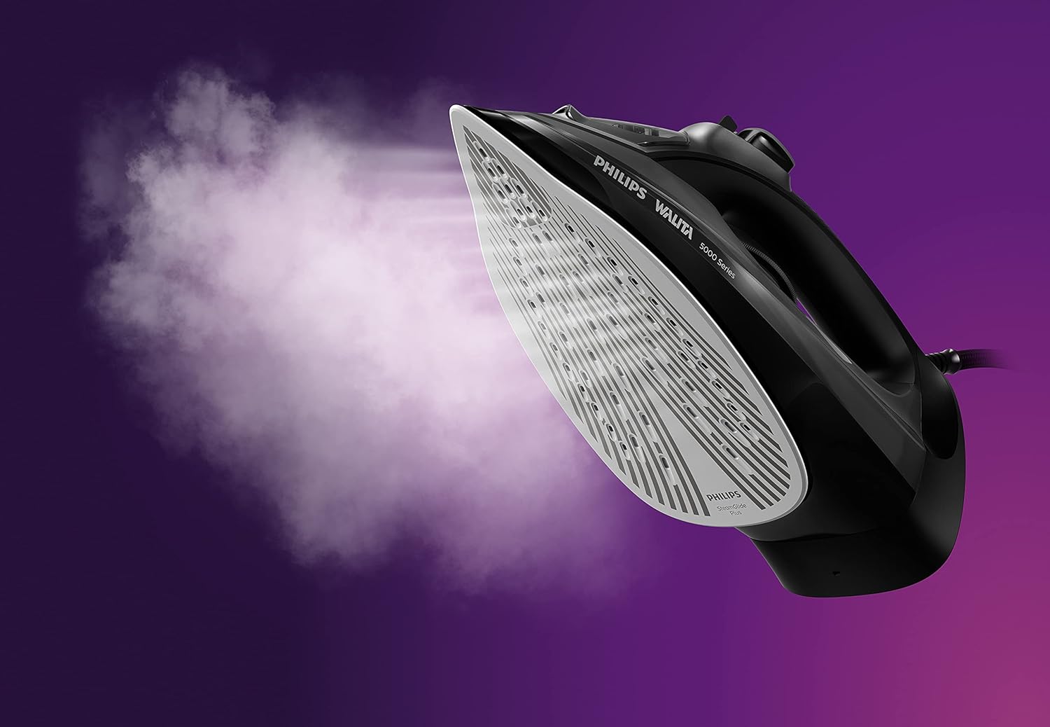 Philips Walita Preto Ferro A Vapor Série 5000 1470W, Vapor constante de 25 g/min, Sistema de vapor extra de 180 g, SteamGlide Plus (DST5040/85), 110v na Amazon